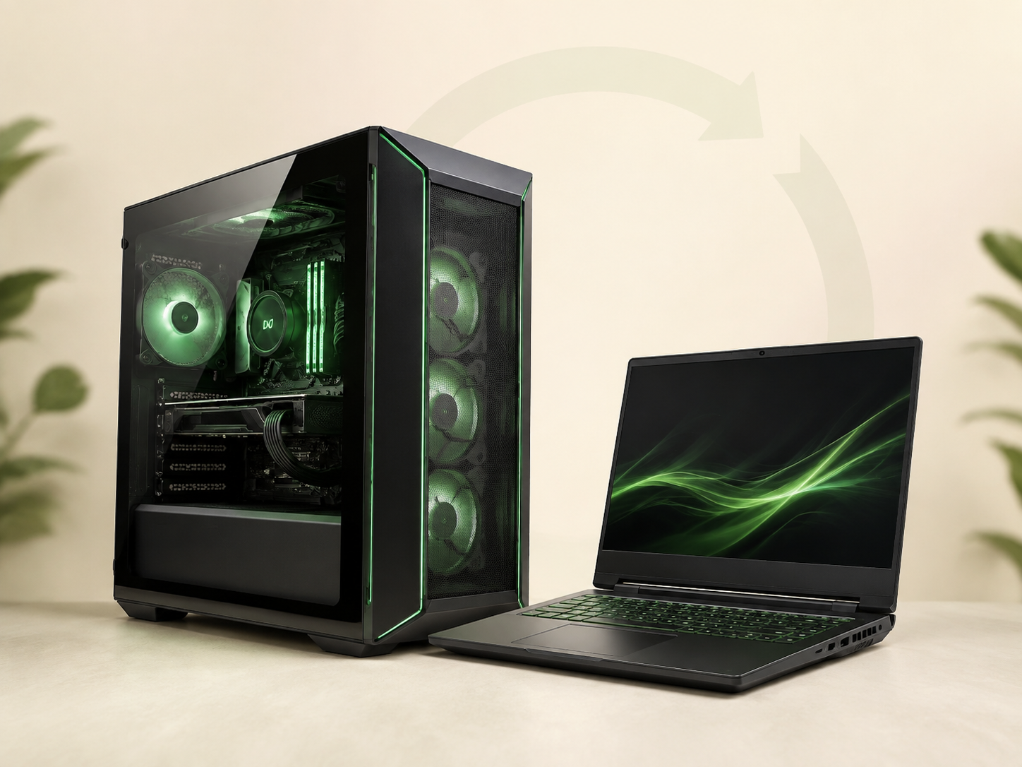 Gaming desktop PC and gaming laptop